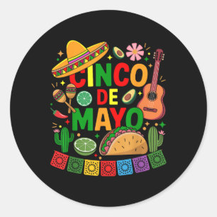 Adesivo Engraçado Cinco De Mayo Mexicano Sombrero Hábitos 