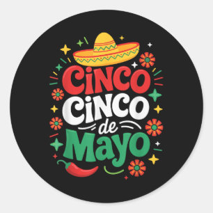 Adesivo Engraçado Cinco De Mayo Sombrero Outfit 5 De M