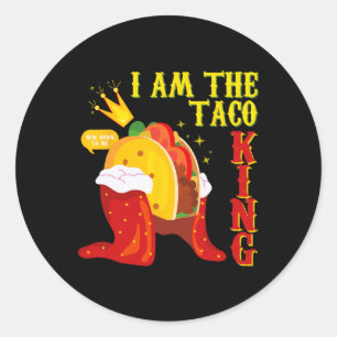 Adesivo Engraçado Cinco De Mayo Tee Eu Sou O Taco King