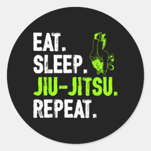 Adesivo Engraçado Comer Dormir Jiu Jitsu Repetir Brasileir