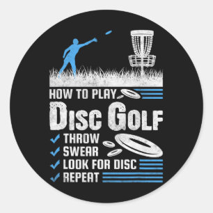Adesivo Engraçado Como Jogar Golfe de Disco