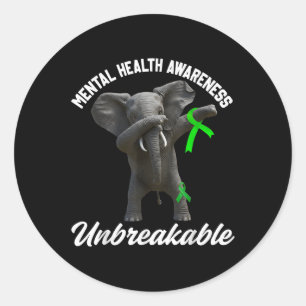 Adesivo Engraçado Consciência Mental Elefante Inseparável