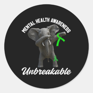 Adesivo Engraçado Consciência Mental Elefante Inseparável