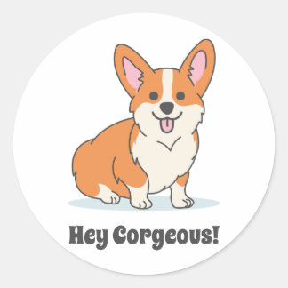 Adesivo Engraçado Corgi Puppy - Ei Corgey