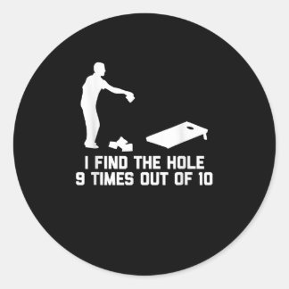 Adesivo Engraçado Cornhole Encontrei O Buraco 9 Vezes Em 1