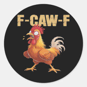 Adesivo Engraçado Corvo F-Caw-F Humor Gótico