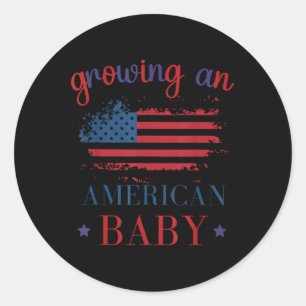 Adesivo Engraçado Crescendo Um Bebê Americano Gravidez 4 D