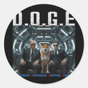 Adesivo Engraçado D.o.g. e Doge Democrats Oficialmente Obt