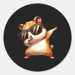 Adesivo Engraçado Dab Animal Dancing Dabbing Hamster Memór