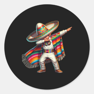 Adesivo Engraçado Dabbing mexicano Poncho Sombrero Cinco D