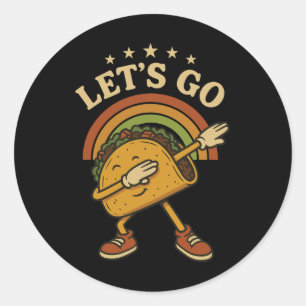 Adesivo Engraçado Dabbing Taco Vamos Go Taco 4