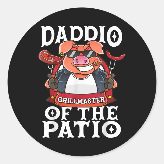 Adesivo Engraçado Daddio Do Dia de os pais De Churrasco De (Frente)