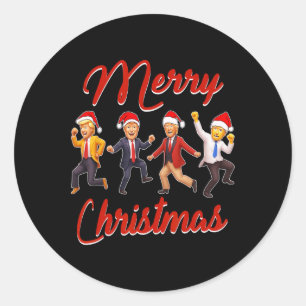 Adesivo Engraçado Dança Papai Noel Natal Pajam