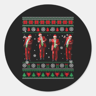 Adesivo Engraçado Dança Papai Noel Natal Pajam