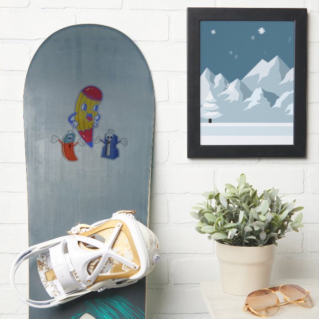 Adesivo Engraçado de volta à escola, escola engraçada (Prancha de snowboard)