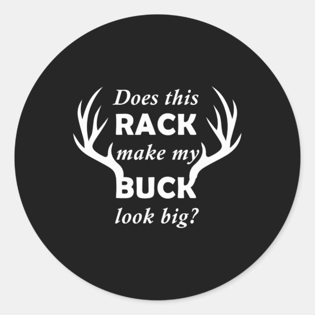 Adesivo Engraçado Deer Caçando Rack Grande (Frente)