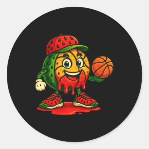 Adesivo Engraçado Derrubando Melancia Basquete Melancia Da