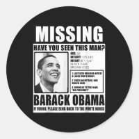 Engraçado Desaparecido Barack Obama Poster Liberal