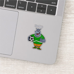 Adesivo Engraçado desenho animado do jogador de futebol d