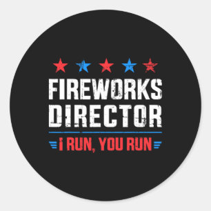 Adesivo Engraçado diretor de fogos de artifício no dia da 