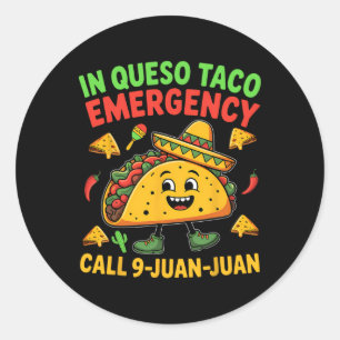 Adesivo Engraçado Dizer "Cinco de Mayo, mexicano Taco Fies