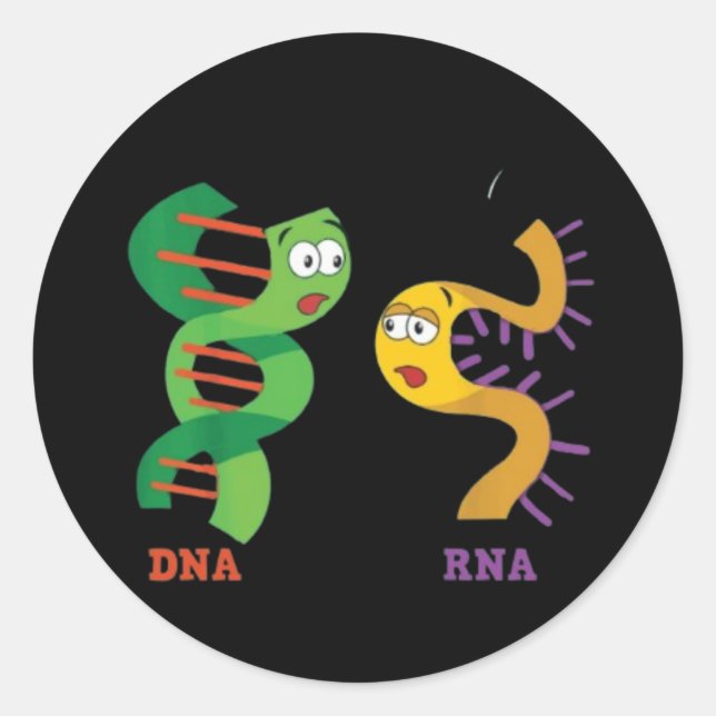 Adesivo Engraçado dizer DNA Solteiro sempre RNA (Frente)