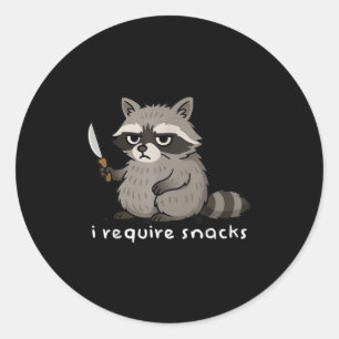 Adesivo Engraçado Dizer "Raccoon" Eu Preciso De Um Homem H