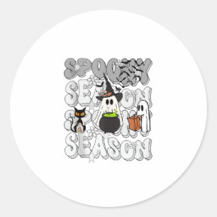 Adesivo Engraçado Dizer "Spooky Season Halloween Cat Ghost