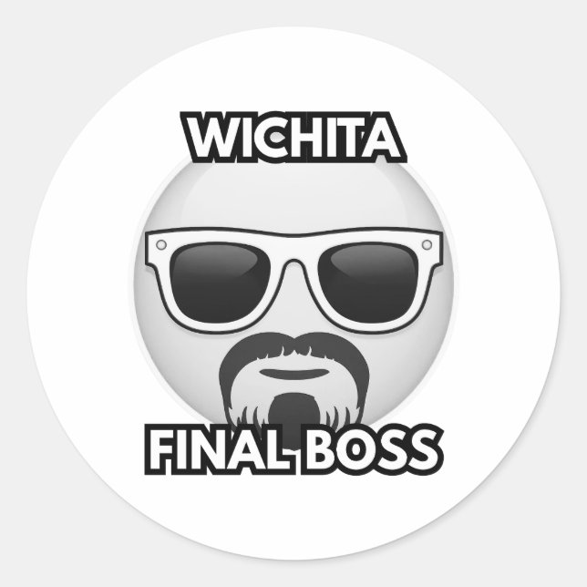 Adesivo engraçado do chefe final de Wichita (Frente)