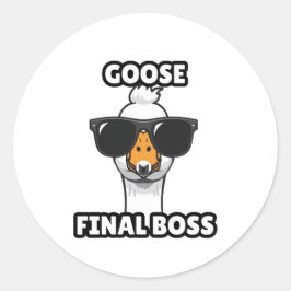 Adesivo engraçado do chefe final ganso