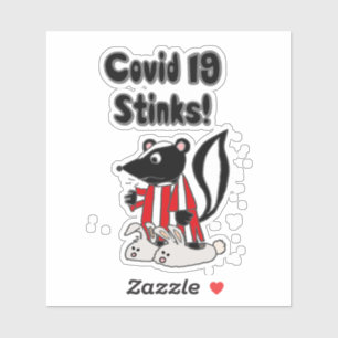 Adesivo Engraçado, Doente, Covid 19 Cheiras