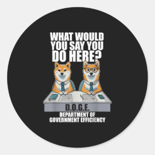 Adesivo Engraçado Doge Meme D.o.g.e., Departamento de Gove