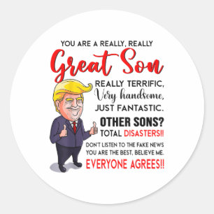 Adesivo Engraçado Donald Trump Você É Um Filho Muito Excel