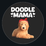 Adesivo Engraçado Doodle Mama Design Para Mamãe Mulheres G<br><div class="desc">Engraçada Design De Mama Para Mãe Mulheres Goldendoodle Lover</div>