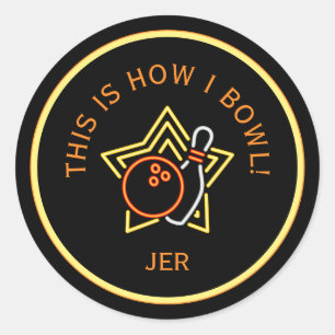 Adesivo Engraçado É Assim Que Eu Jogo Boliche Retro Bolich