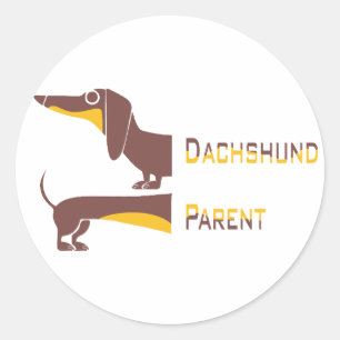 Adesivo Engraçado e fofo dachshund para os pais de cães lo
