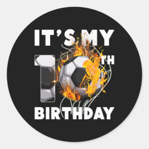 Adesivo Engraçado É Meu 10º Aniversário 10 Anos Futebol Po