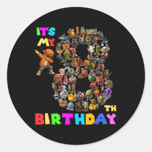 Adesivo Engraçado É Meu 8º aniversário Memória do Brainrot