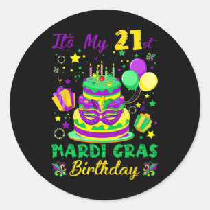 Adesivo Engraçado É minha 21 ruas Mardi Gras Aniversário R