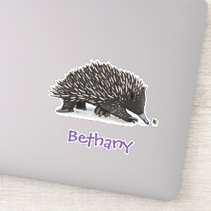Adesivo Engraçado echidna bonitinho com a ilustração da