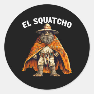 Adesivo Engraçado El Squatcho - Sasqua do Pé Grande Mexica
