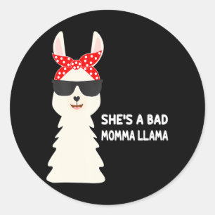 Adesivo Engraçado Ela é uma Má Mãe Llama Mama