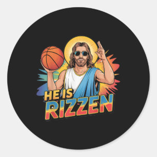 Adesivo Engraçado, Ele É Rizzen Jesus Camisa De Basquete G