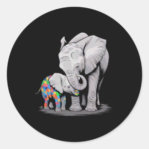 Adesivo Engraçado Elefante Autismo Consciência Autismo Mãe