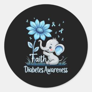 Adesivo Engraçado Elefante Sunflower Ribbon Diabetes Awa