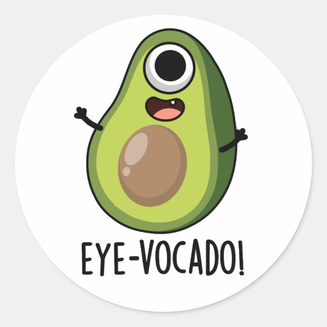 Adesivo Engraçado Engraçado Avocado Pun (Frente)