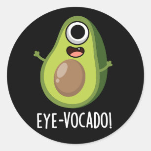Adesivo Engraçado Engraçado Avocado Pun Dark BG
