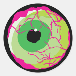 Adesivo Engraçado Engraçado, Cute Zombie Eyeball