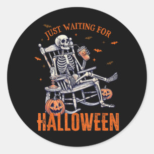 Adesivo Engraçado Esperando Pelo Halloween Esqueleto Vibra