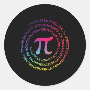 Adesivo Engraçado Espiral Pi Matemática Para Pi Dia 3.14